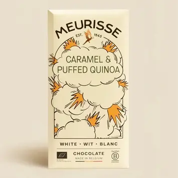 Meurisse Chocolate - MC MC FAD - Caramel & Puffed Quinoa White Chocolate Bar