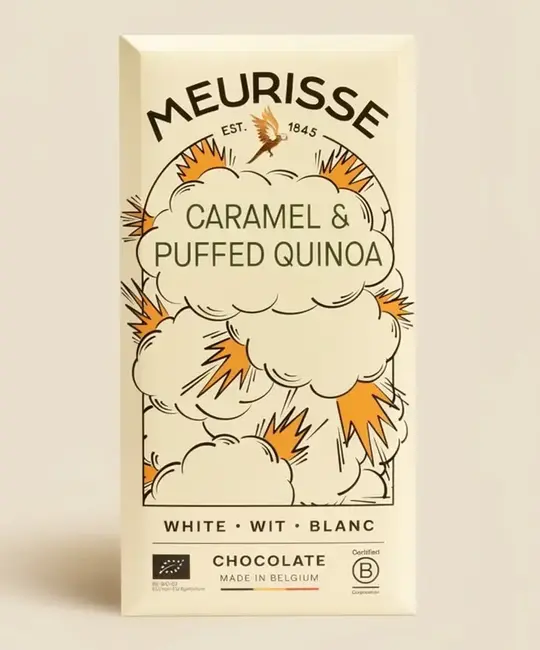 Meurisse Chocolate - MC MC FAD - Caramel & Puffed Quinoa White Chocolate Bar