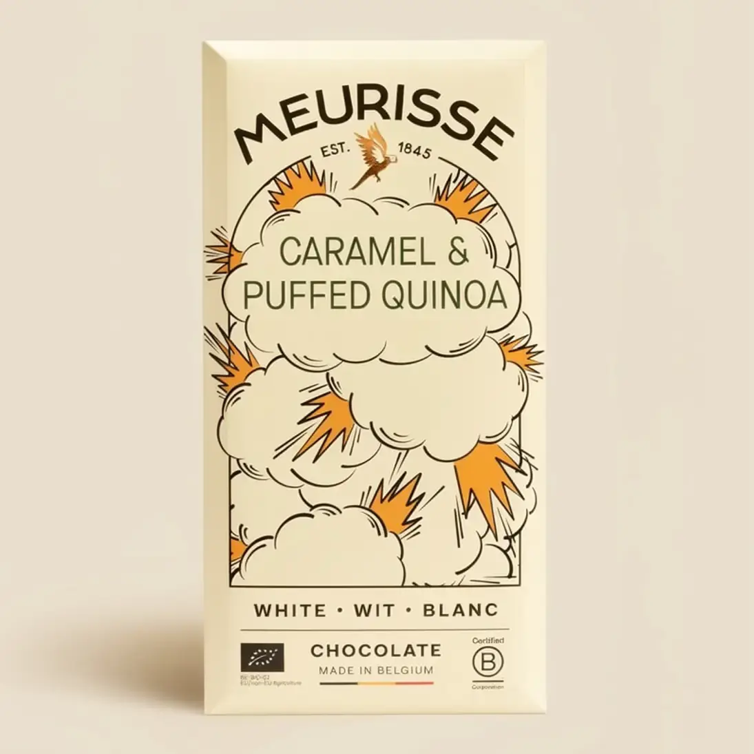 Meurisse Chocolate - MC MC FAD - Caramel & Puffed Quinoa White Chocolate Bar