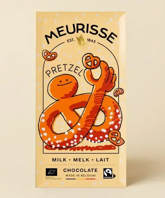 Meurisse Chocolate - MC MC FAD - Pretzel Milk Chocolate Bar