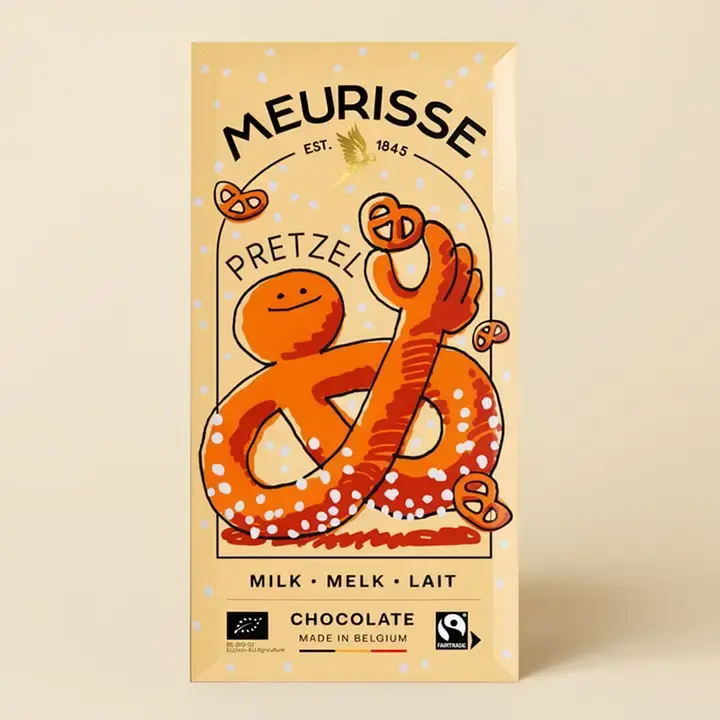 Meurisse Chocolate - MC MC FAD - Pretzel Milk Chocolate Bar