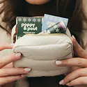 Poppy & Pout - PAP PAP APPR - Peppermint Peak Puffer Bag Gift Set, Retro Ski (Peppermint Peak lip balm, lip scrub, and lip mask, plus a spatula)