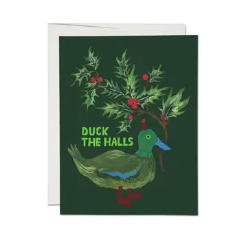 Red Cap Cards - RCC RCCGCHO0086 - Duck the Halls Holiday Card