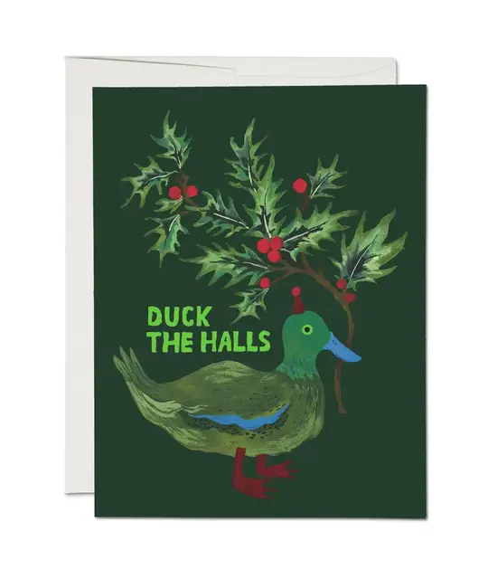 Red Cap Cards - RCC RCCGCHO0086 - Duck the Halls Holiday Card