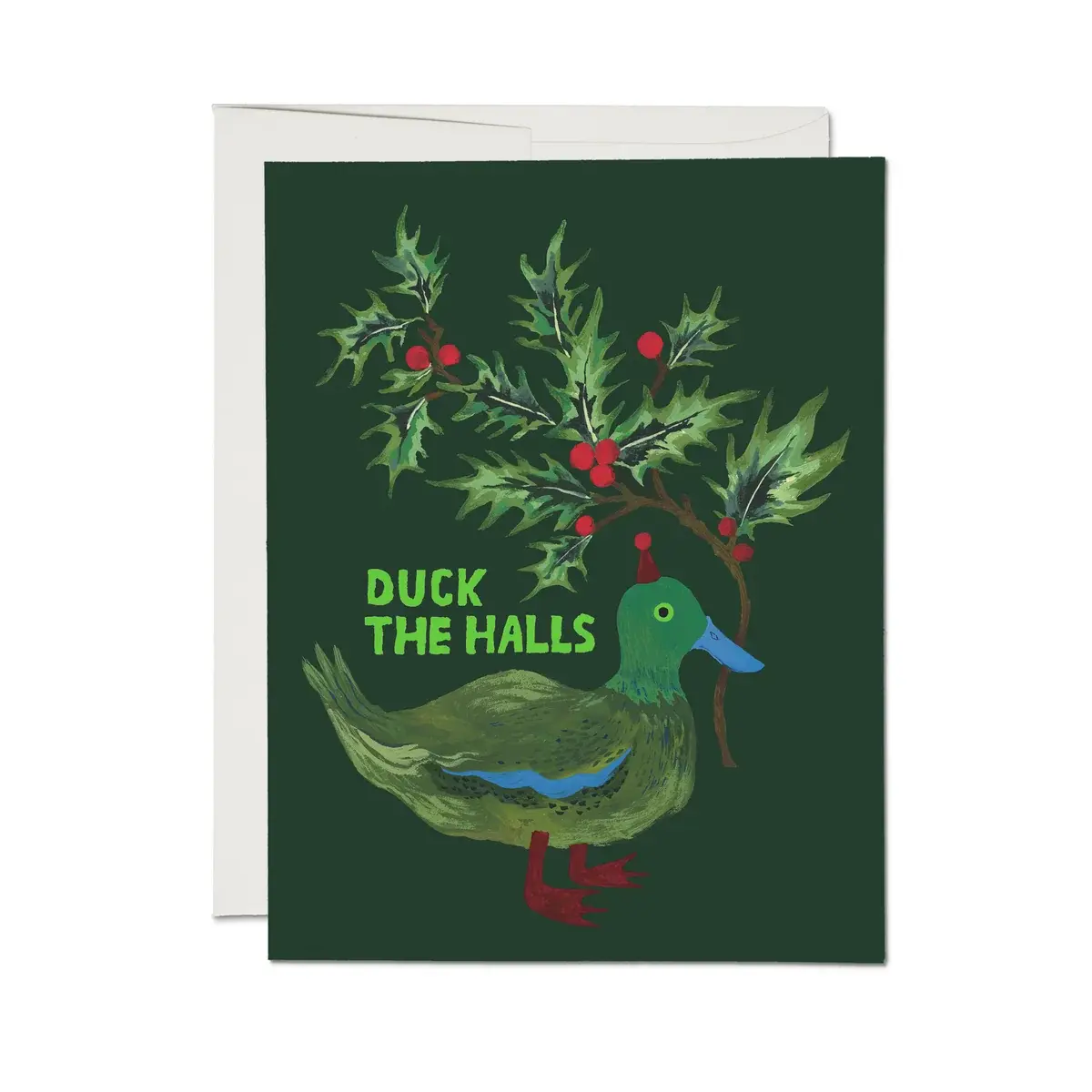 Red Cap Cards - RCC RCCGCHO0086 - Duck the Halls Holiday Card