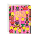 Red Cap Cards - RCC RCCGCHO0082 - Jingle Glow Joy To The World Candles Holiday Card