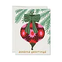 Red Cap Cards - RCC RCCGCHO0074 - Trimmed and Tied Seasons Greetings Holiday Card