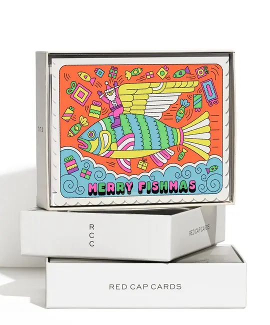 Red Cap Cards - RCC RCC NSHO - Merry Fishmas Holiday Boxed Note Set