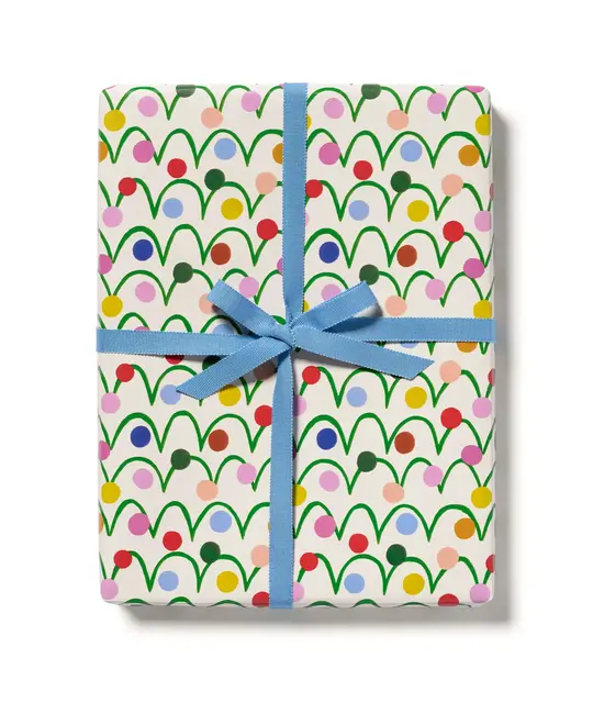 Red Cap Cards - RCC RCC WPROHO - Festive Globes Continuous Wrap Roll (10 feet)