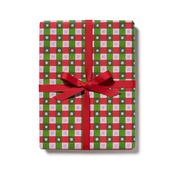 Red Cap Cards - RCC RCC WPROHO - Holiday Checker Continuous Wrap Roll (10 feet)
