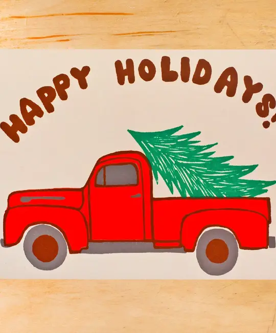Gold Teeth Brooklyn - GTB GTBGCHO0047 - Holiday Red Truck Holiday Card