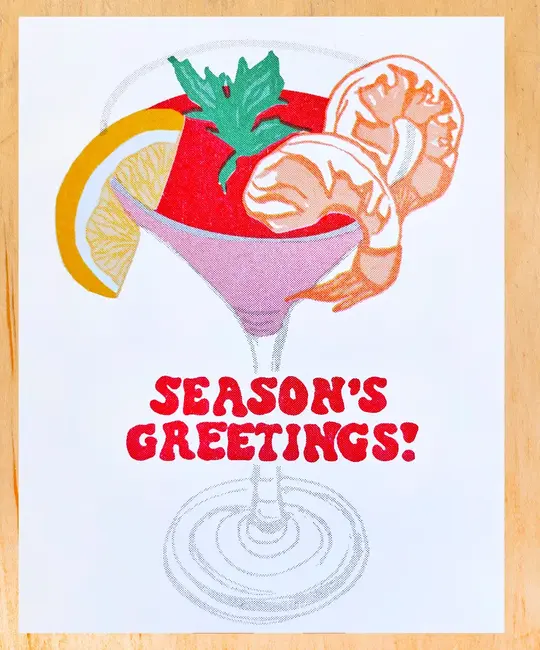 Gold Teeth Brooklyn - GTB GTBGCHO0048 - Shrimp Cocktail Seasons Greetings Holiday Card