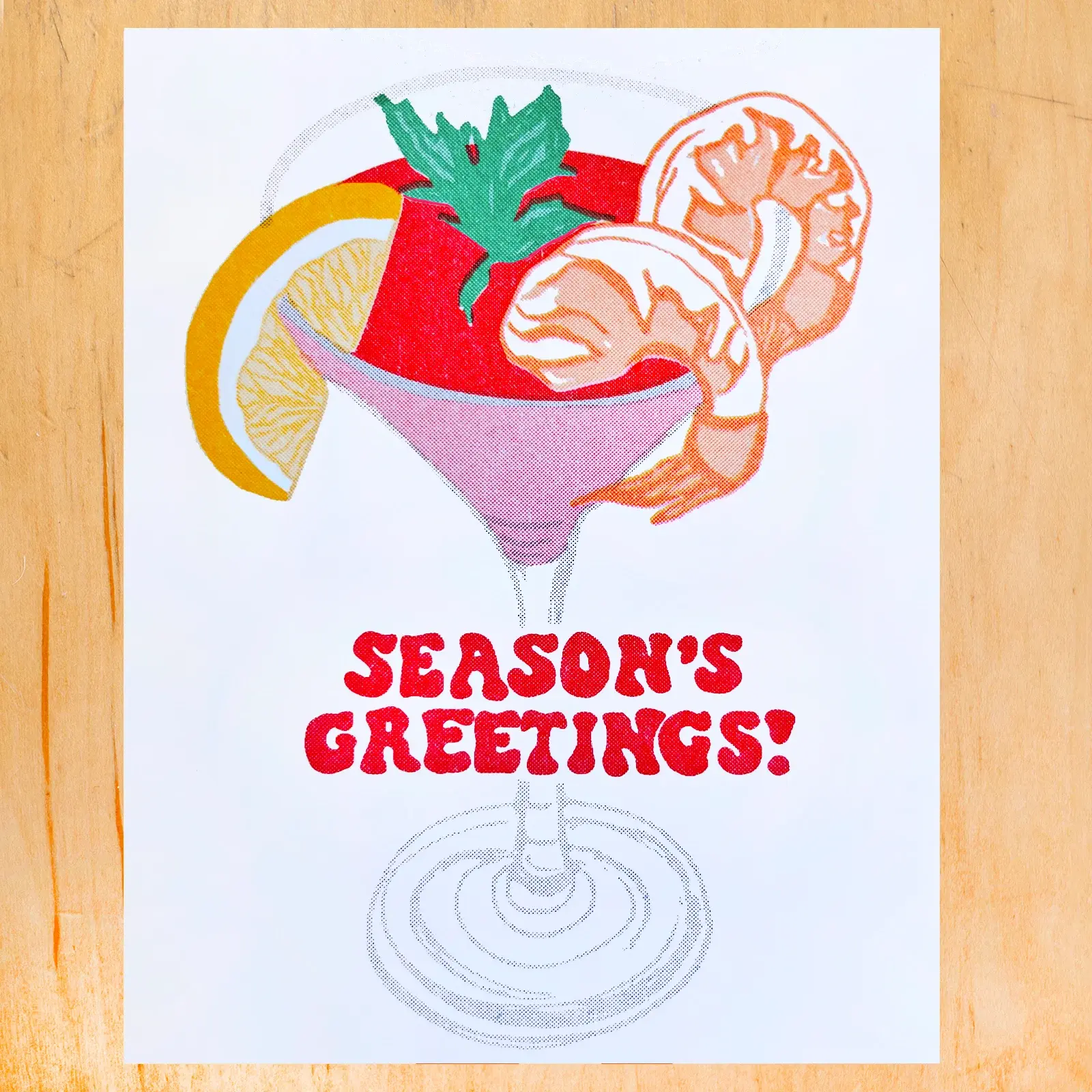 Gold Teeth Brooklyn - GTB GTBGCHO0048 - Shrimp Cocktail Seasons Greetings Holiday Card