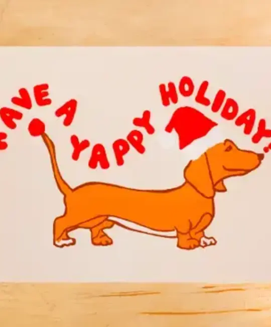 Gold Teeth Brooklyn - GTB GTBGCHO0041 - Dachshund Yappy Holiday Card