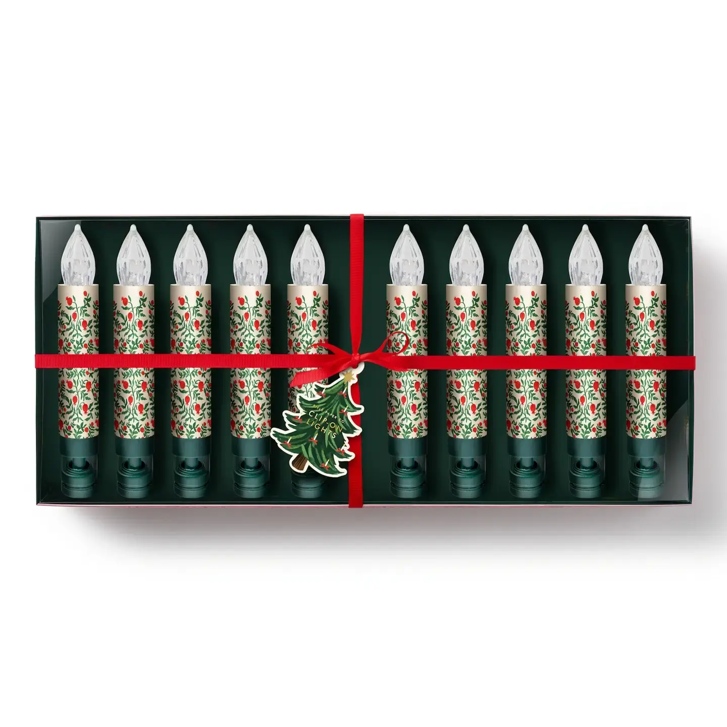 Rifle Paper Co - RP RP HGDE - Christmastide Pomegranate Clip-On Candle Lights Set of 12