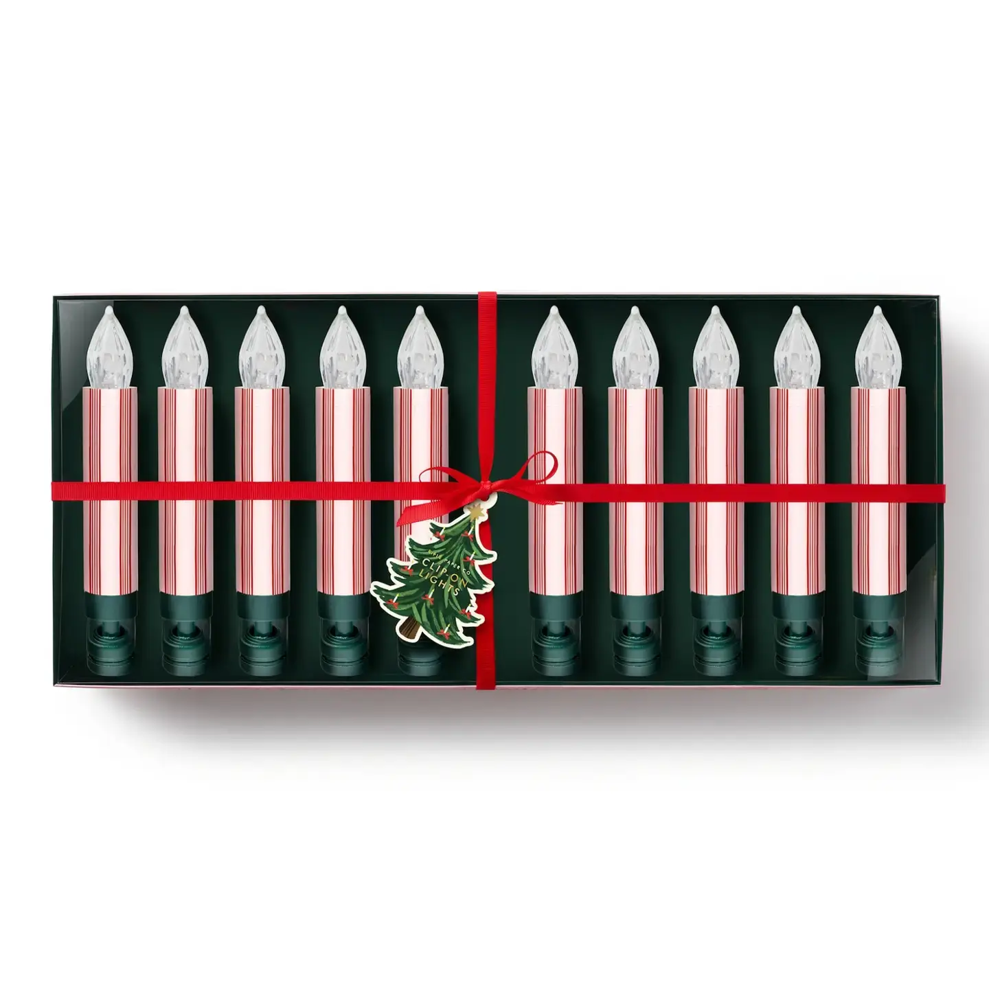 Rifle Paper Co - RP RP HGDE - French Stripe Clip-On Candle Lights Set of 12