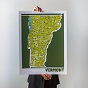 Brainstorm Print and Design - BS Vermont Map Screen Print 18"x24"