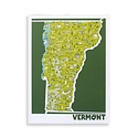 Brainstorm Print and Design - BS Vermont Map Screen Print 18"x24"