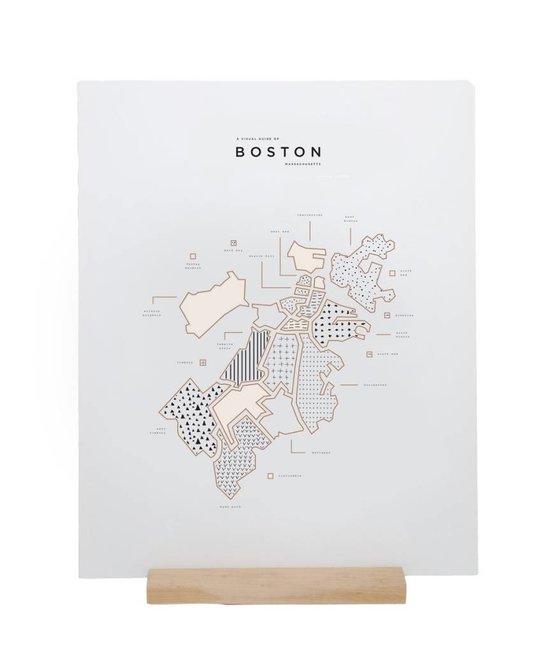 42 Pressed - 42P Boston Map Foil Print, 16x20