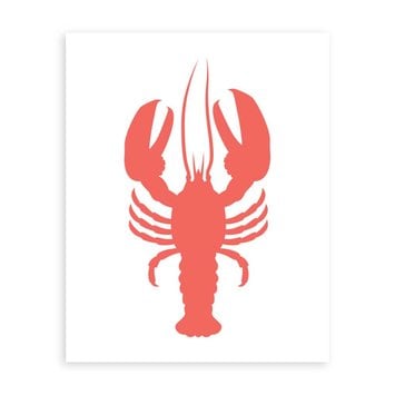 Gus and Ruby Letterpress - GR Lobster Screen Print by Gus & Ruby Letterpress