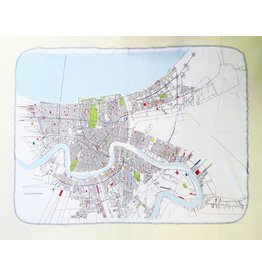 Ellen Macomber Organic NOLA Map Swaddle Blanket