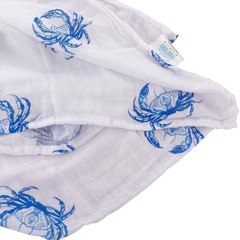 Little Hometown Blue Crab Bamboo Swaddle