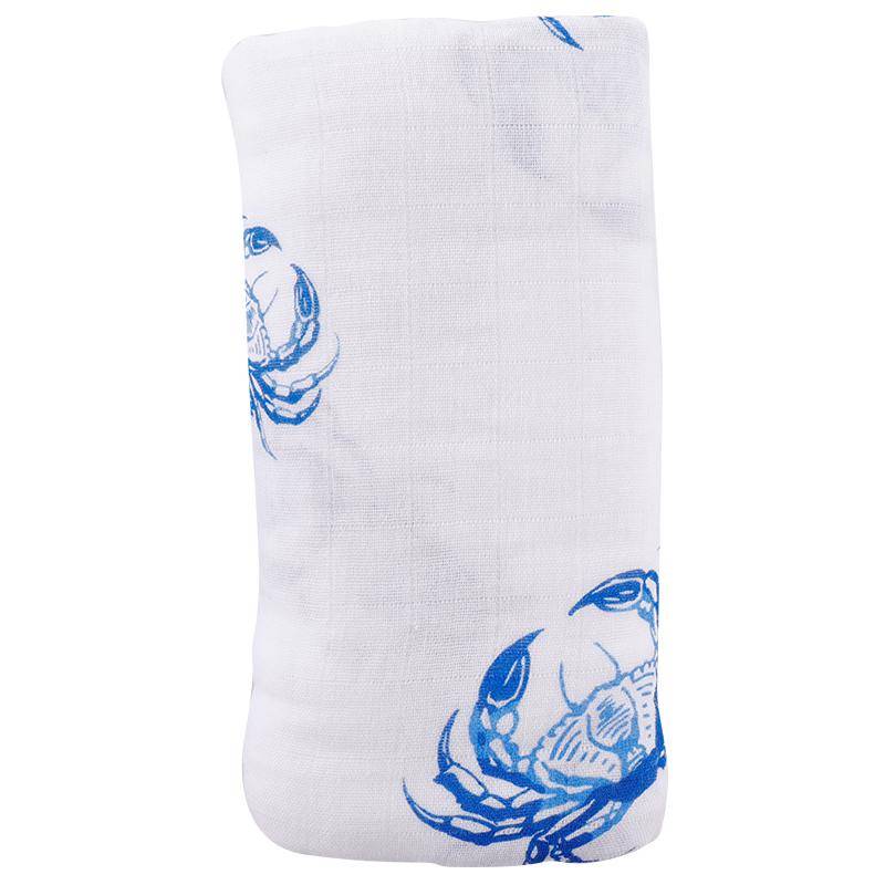 Little Hometown Blue Crab Bamboo Swaddle