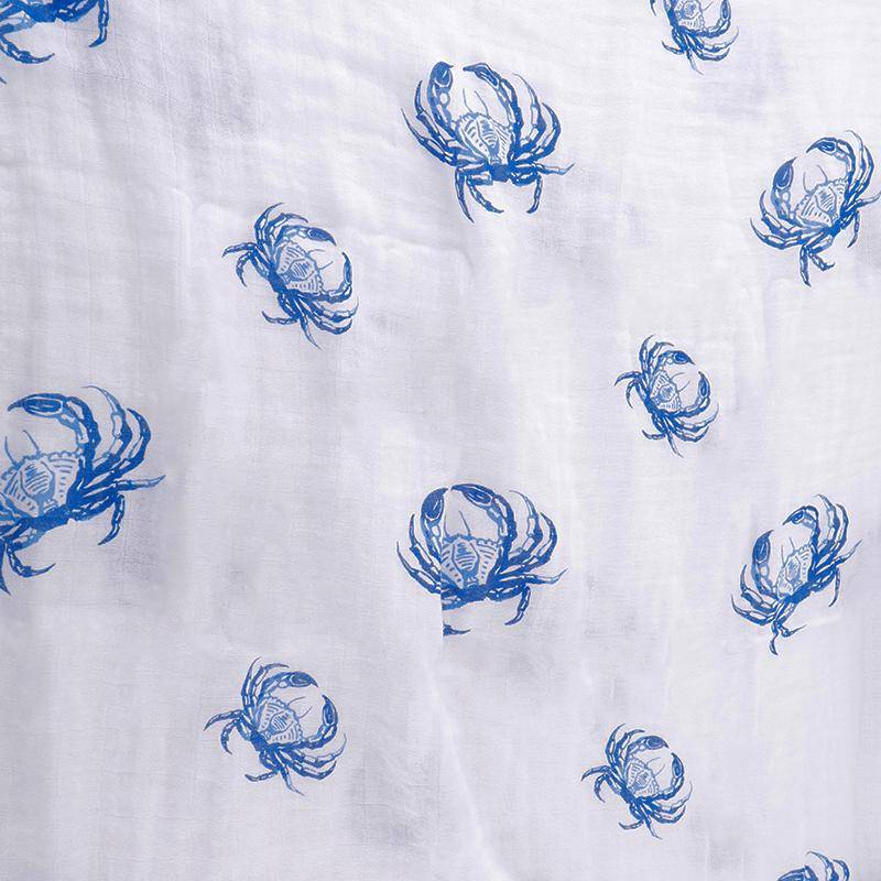 Little Hometown Blue Crab Bamboo Swaddle