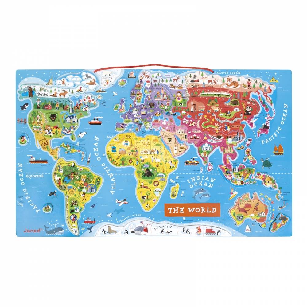 Magnetic World Map Puzzle ZukaBaby