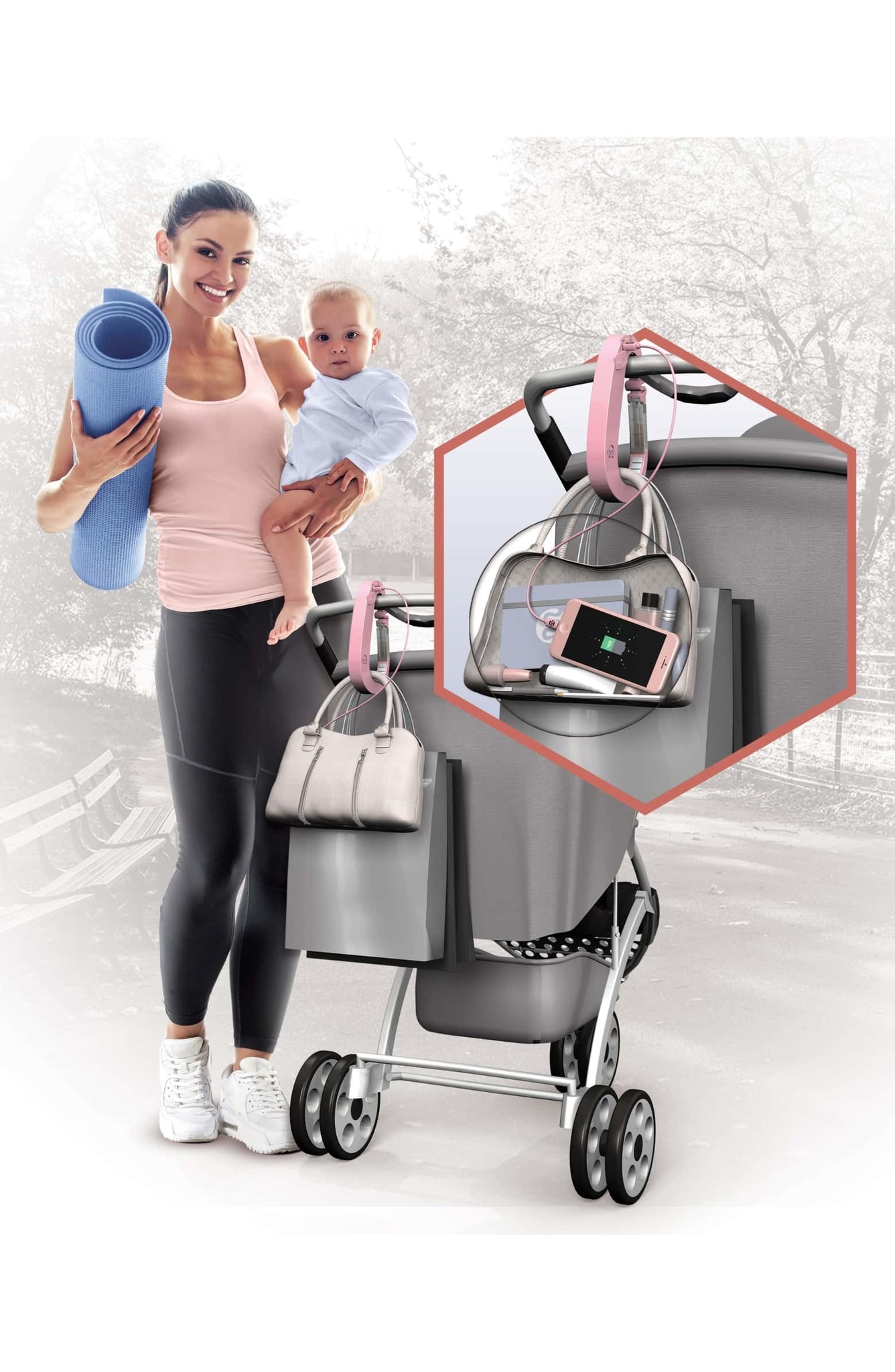 stroller hook charger