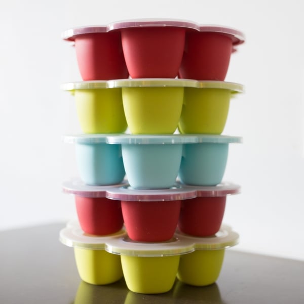 BEABA Silicone Multiportions Baby Food Storage Container with Cover - 3oz