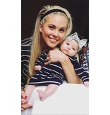 Everly Grey Everly Grey Analise 5-Piece Mom & Newborn Baby PJ Set - Navy Stripe (free $20 Gift with Purchase)