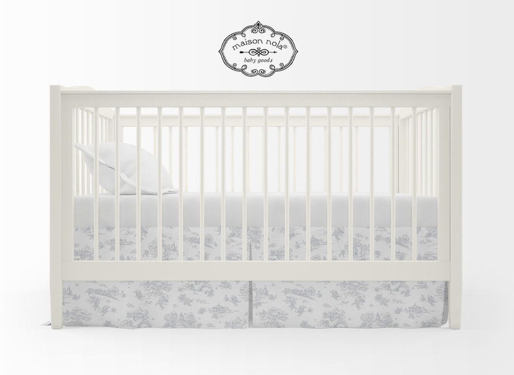 Maison Nola Storyland Toile Crib Skirt