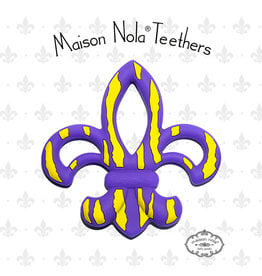 Maison Nola Tiger Fleur de Lis Silicone Teether