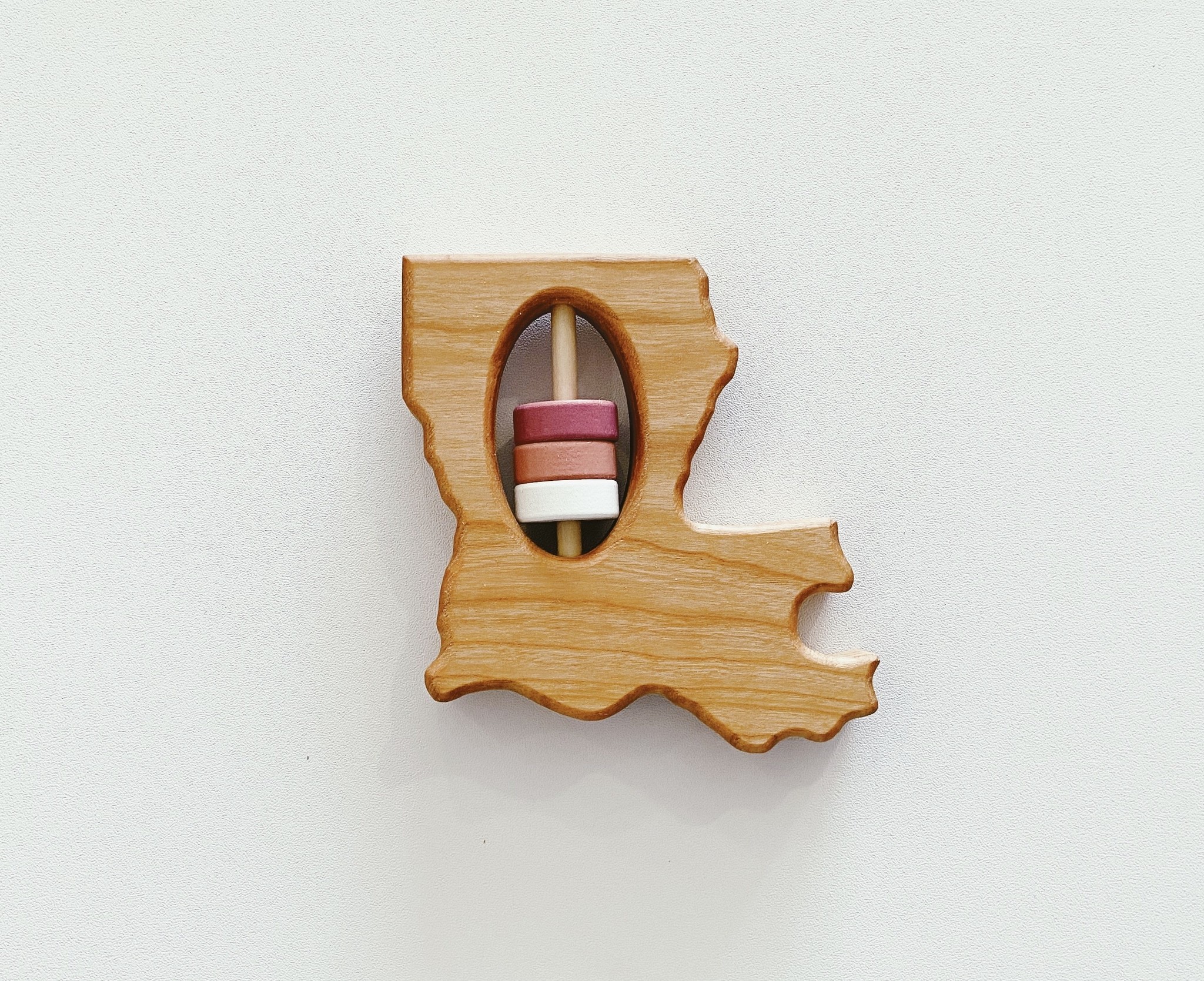 wooden baby rattle