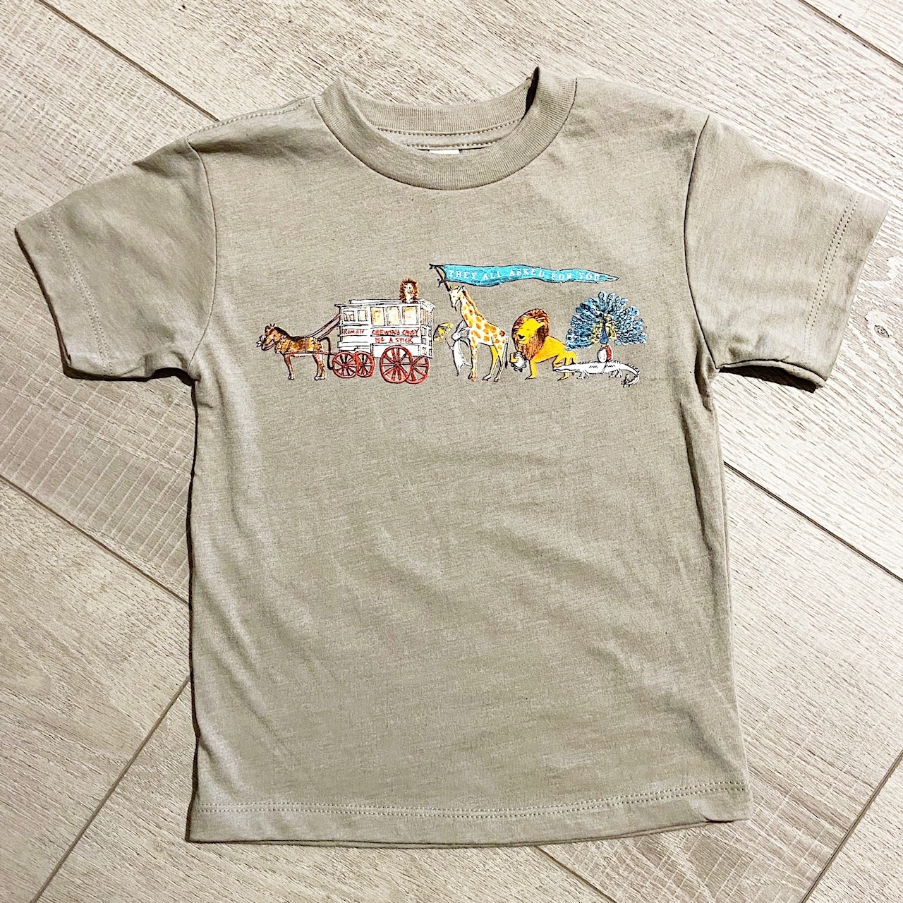 Two Sprouts Zoo Toddler Tshirt - Heather Stone
