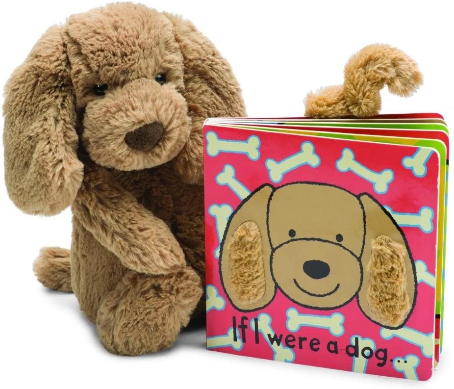 Jellycat If I Were a Dog Touch and Feel Board Book (Toffee)