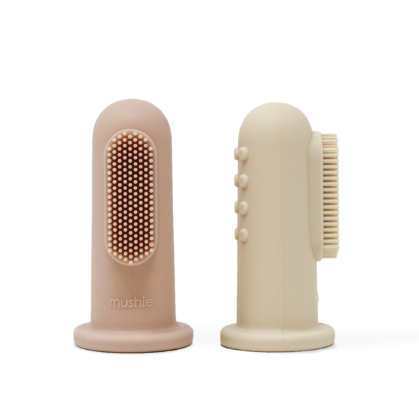 Mushie Silicone Finger Toothbrush Set -