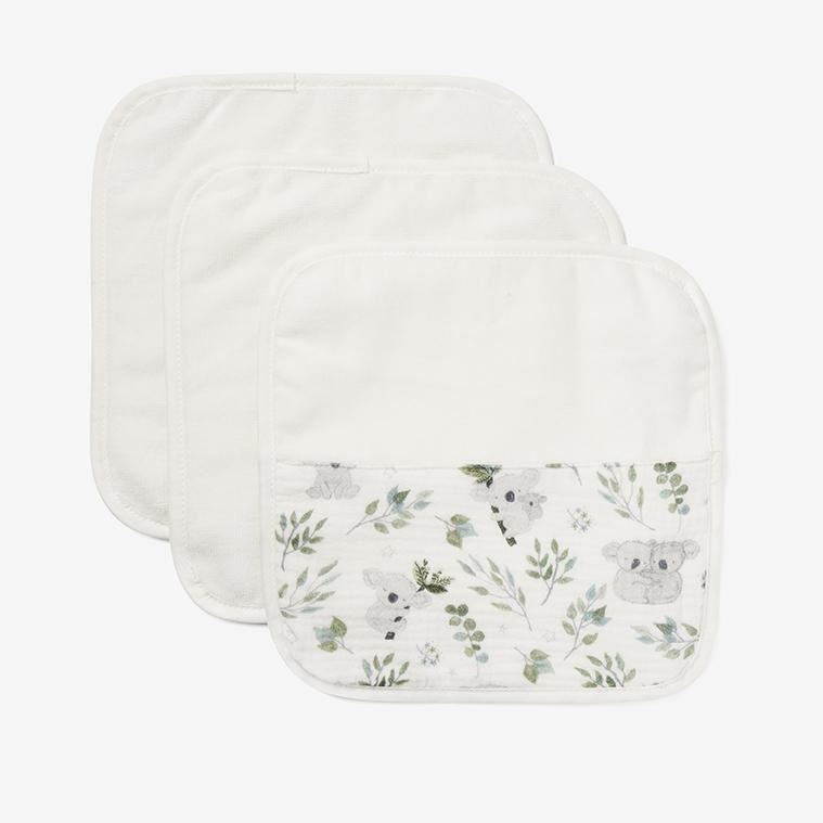 Elegant Baby Organic Baby Washcloth Set - Koala