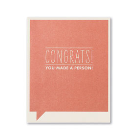 Compendium Greeting Card - Congrats, You Made a Person!