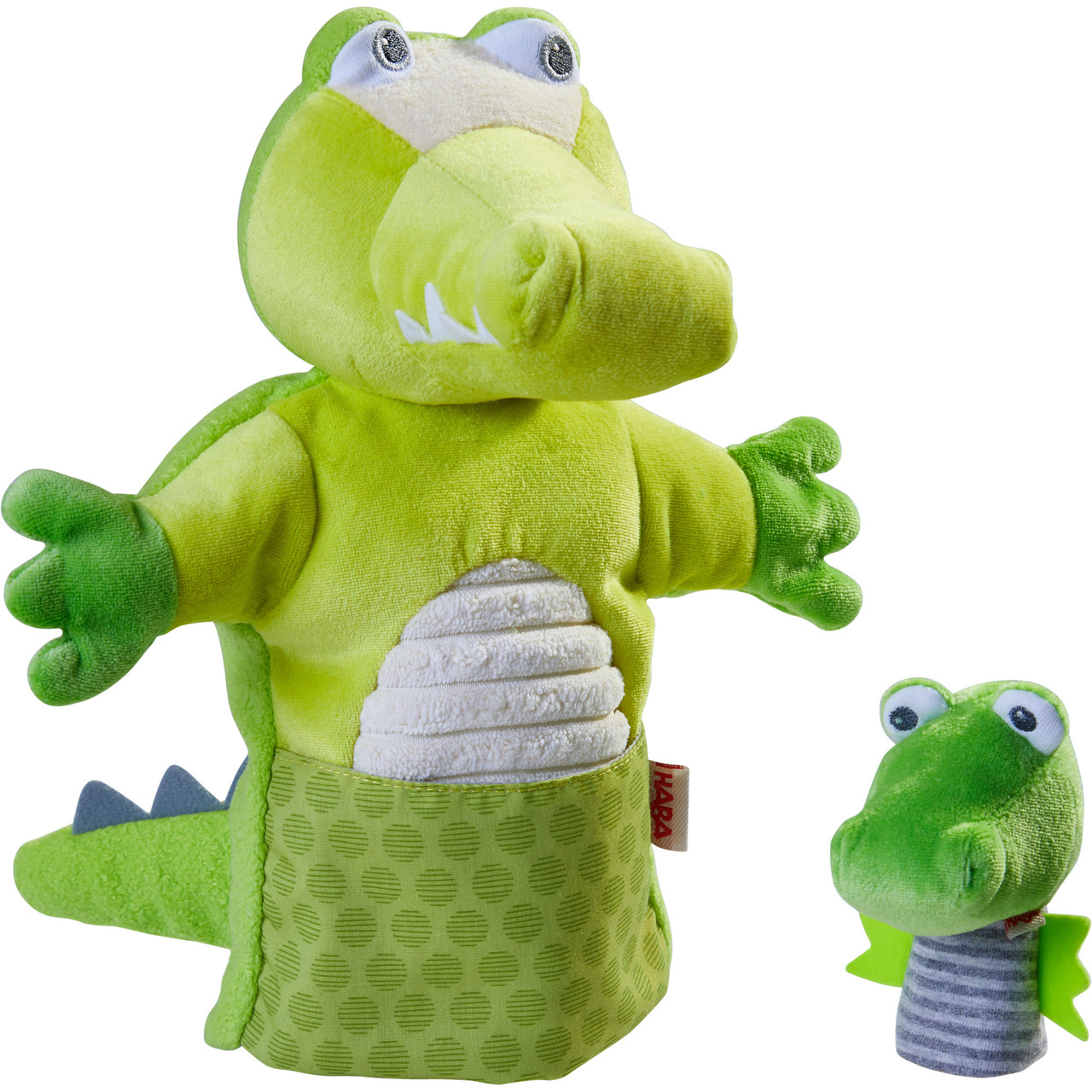 HABA Gator Glove Puppet With Baby Finger Puppet Set