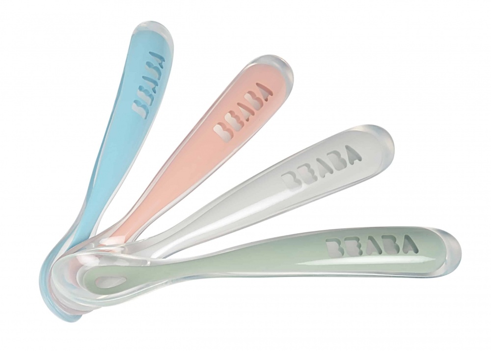 BEABA BEABA First-Stage Silicone Spoons - 4 Pack