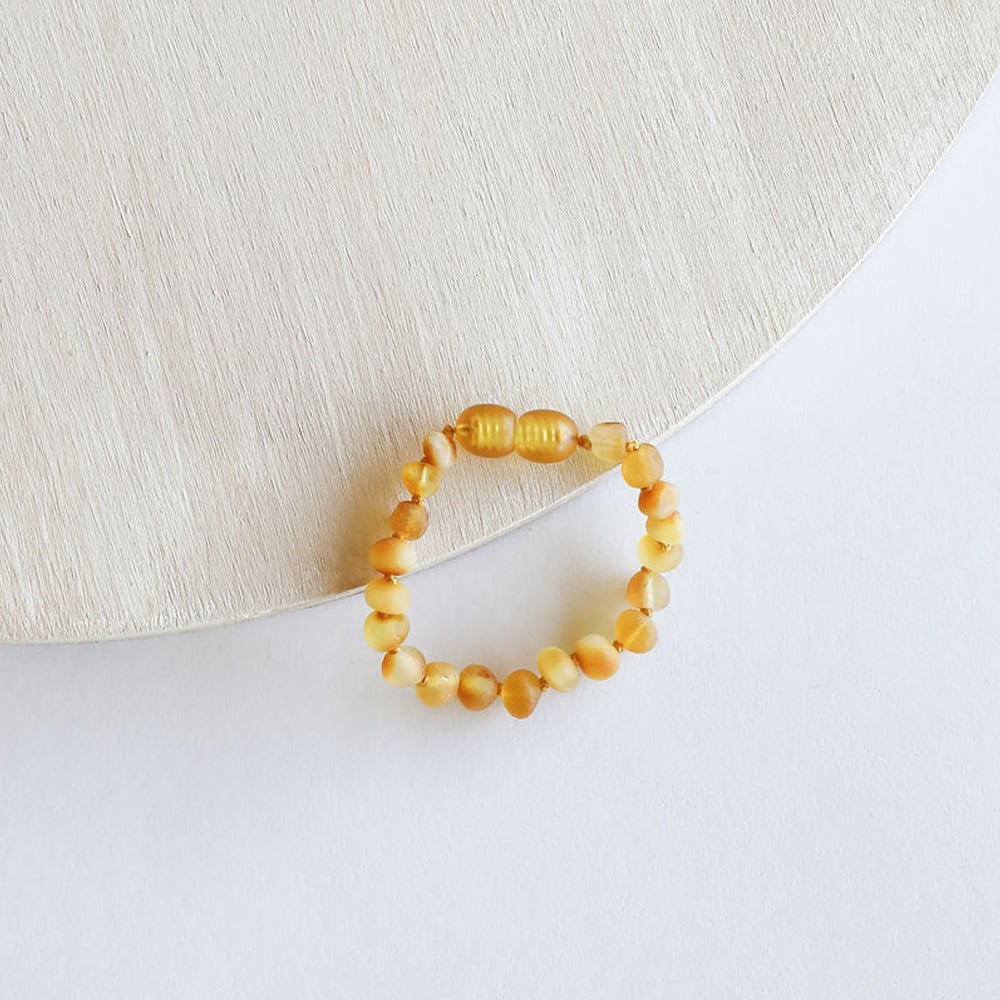 Baltic Honey Amber Bead Bracelet for Adults