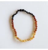 Canyon Leaf Baltic Amber 13" Necklace (Raw) - Ombre