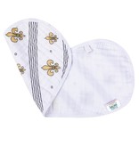 Little Hometown Fleur de Lis Bamboo 2-in-1 Burp Cloth & Bib