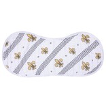 Little Hometown Fleur de Lis Bamboo 2-in-1 Burp Cloth & Bib