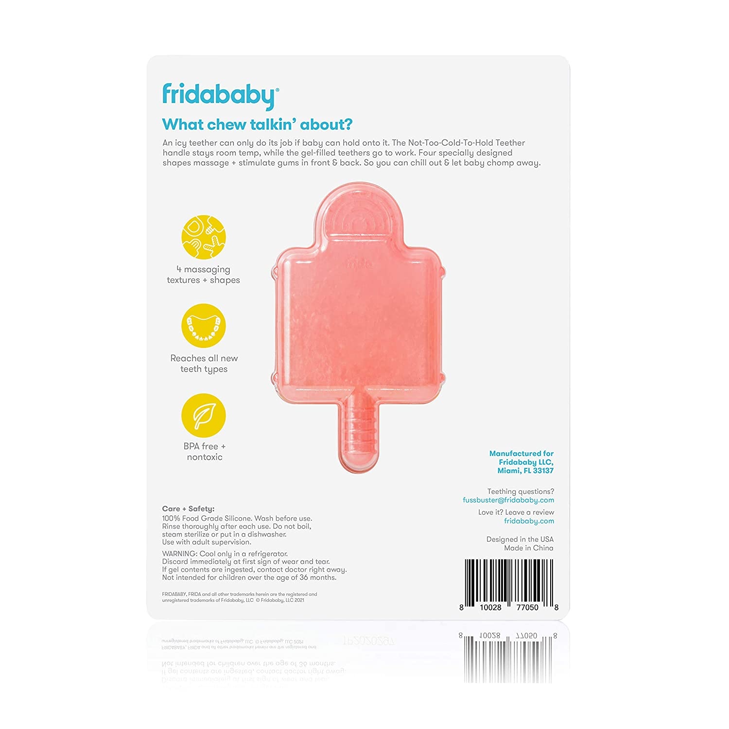 FridaBaby Not-Too-Cold-to-Hold BPA-Free Silicone Teether by Frida Baby