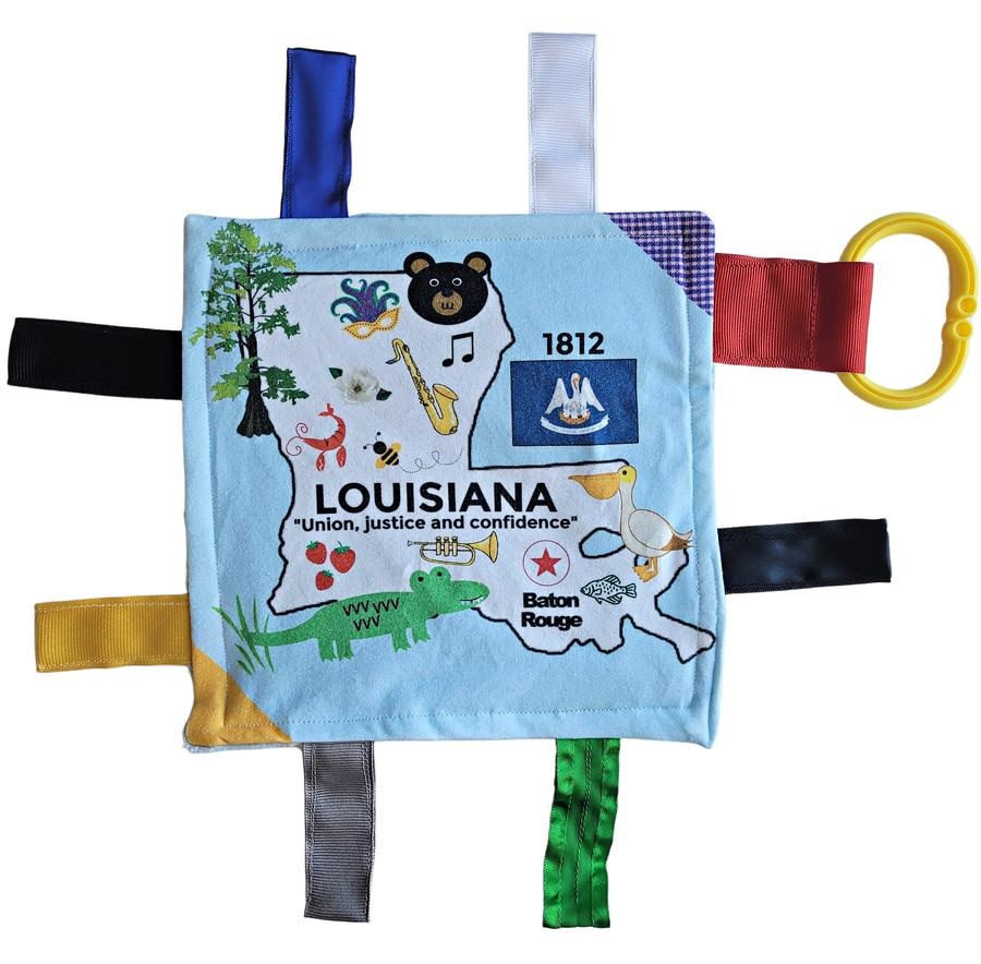 Louisiana State Baby Learning Crinkle Tag Toy