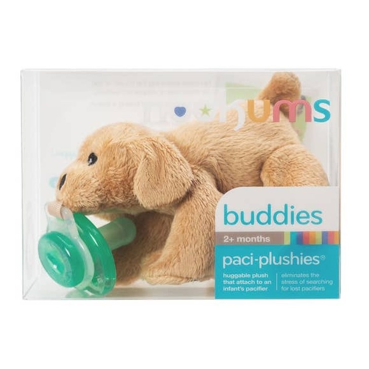 Nookums Rufus Retriever | Plush Paci Buddy Pacifier Holder