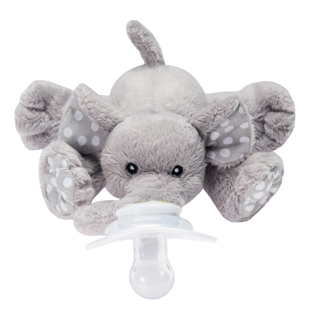 Nookums Ella Elephant | Plush Paci Buddy Pacifier Holder